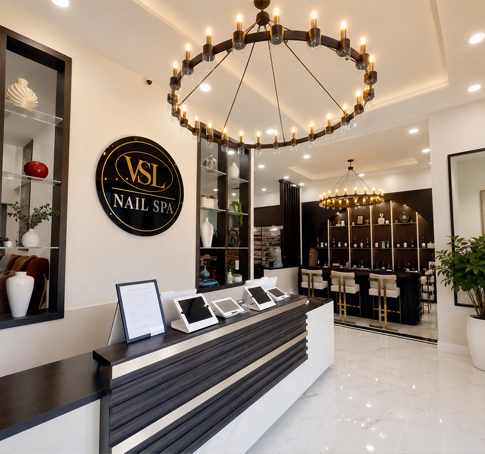 VSL Nail Spa Columbia interior - modern professional nail salon in Columbia TN with relaxing atmosphere